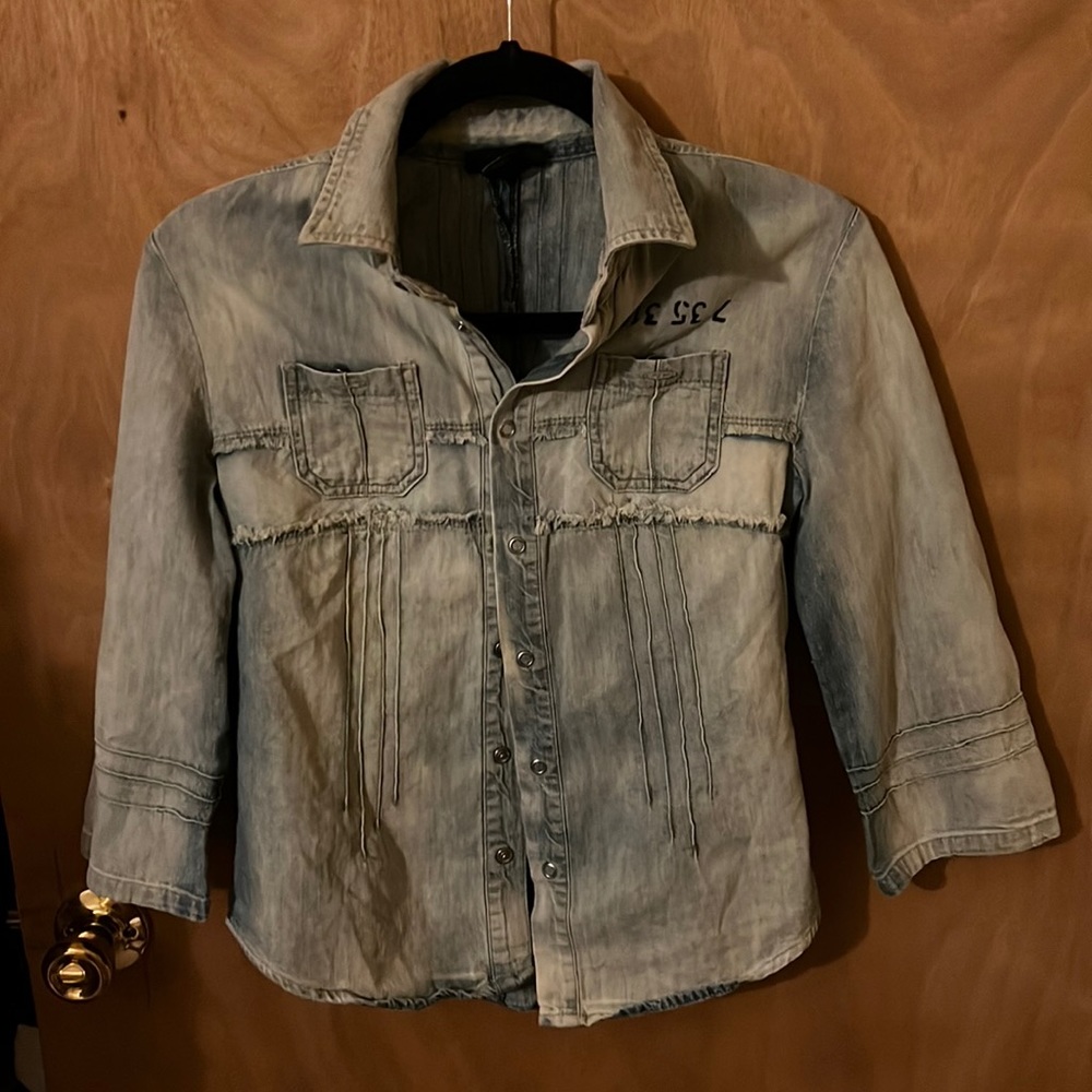 Diesel three-quarter sleeve denim shirt women’s Medium